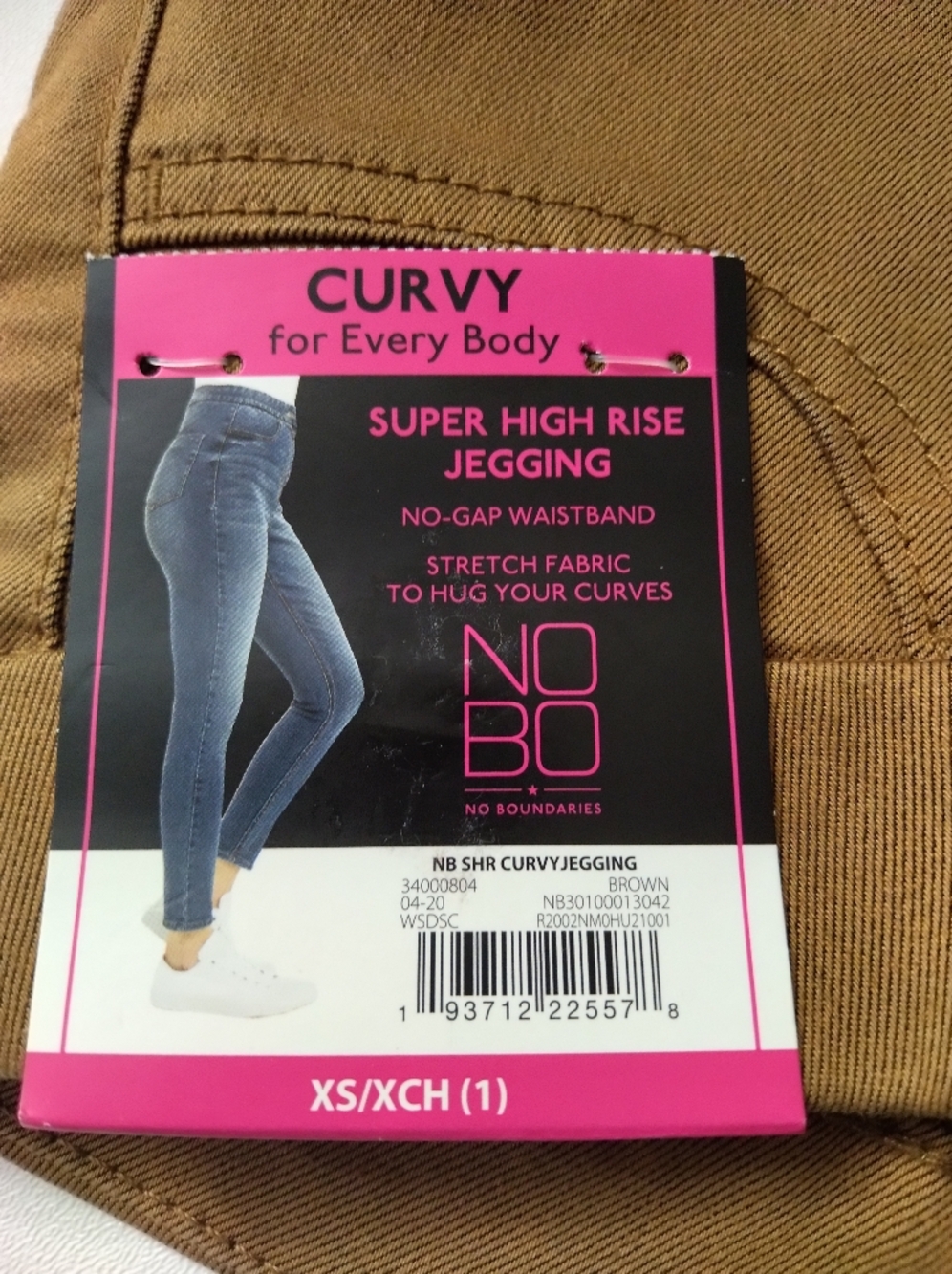 NoBo No Boundaries Curvy Super High Rise Brown Jegging New Size XS - Picture 4 of 7